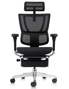 Крісло MIRUS-IOO 2 (IOOE2-AB-HAM-5D-L-LMT, сітка Т-168-B1-BLACK), ергономічне, з підставкою під ноги 2