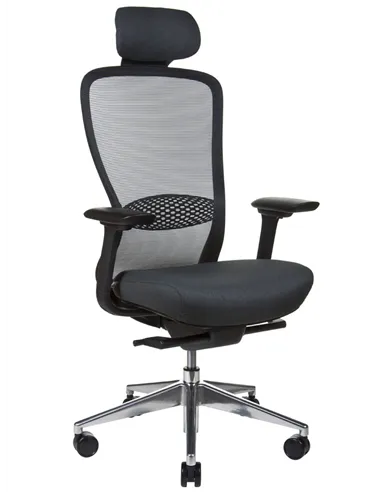 Крісло KRESLALUX IN-POINT ALU BASE (BLACK + M60999), ергономічне