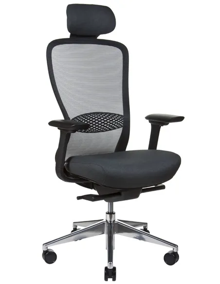 Крісло KRESLALUX IN-POINT ALU BASE (BLACK + M60999), ергономічне