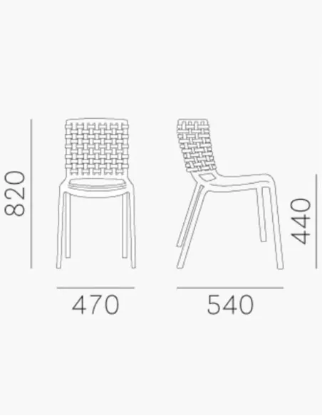 Стул PEDRALI TATAMI 305 BI белый