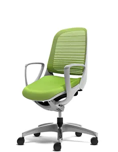 Крісло Okamura Luce Lime Green для оператора з підлокітниками 2