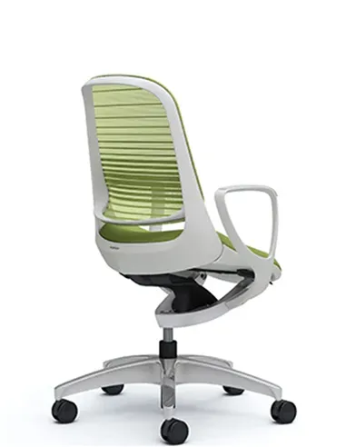 Кресло Okamura Luce Lime Green для оператора с подлокотниками