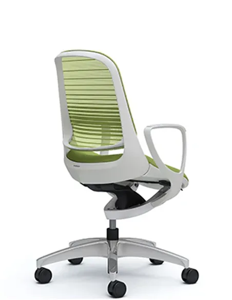 Кресло Okamura Luce Lime Green для оператора с подлокотниками