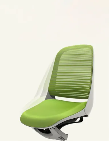 Кресло Okamura Luce Lime Green для оператора с подлокотниками
