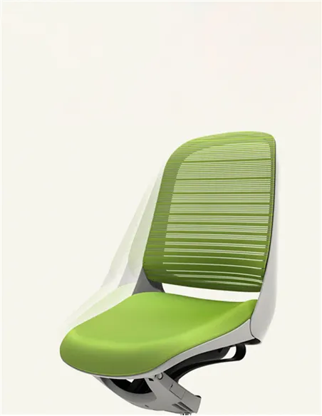 Кресло Okamura Luce Lime Green для оператора с подлокотниками