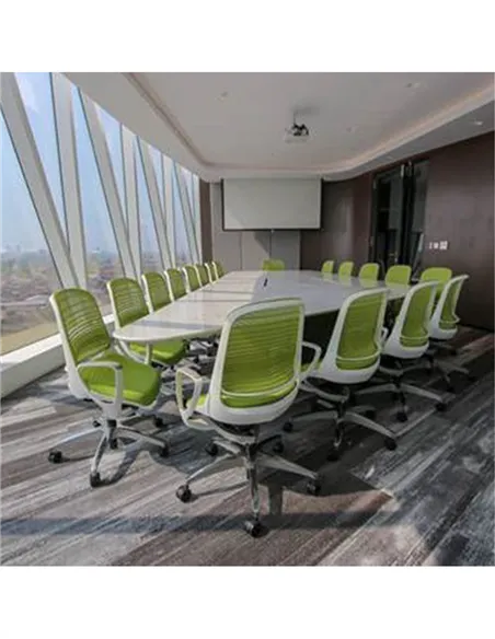 Кресло Okamura Luce Lime Green для оператора с подлокотниками