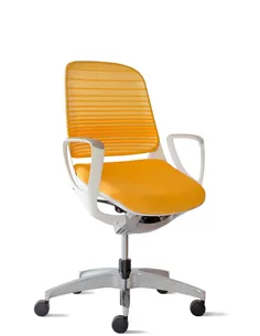 Крісло Okamura Luce Mango Yellow для оператора з підлокітниками