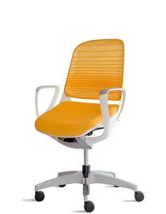 Крісло Okamura Luce Mango Yellow для оператора з підлокітниками 2