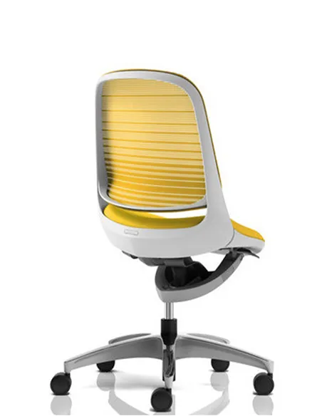 Кресло Okamura Luce Mango Yellow для оператора с подлокотниками