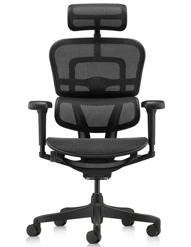 Крісло ERGOHUMAN ULTRA ALL BLACK (EHU-BB-HAM-4D, сітка T-168-B1 BLACK), ергономічне