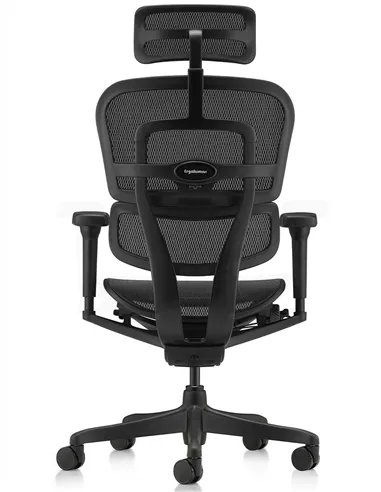 Крісло ERGOHUMAN ULTRA ALL BLACK (EHU-BB-HAM-4D, сітка T-168-B1 BLACK), ергономічне