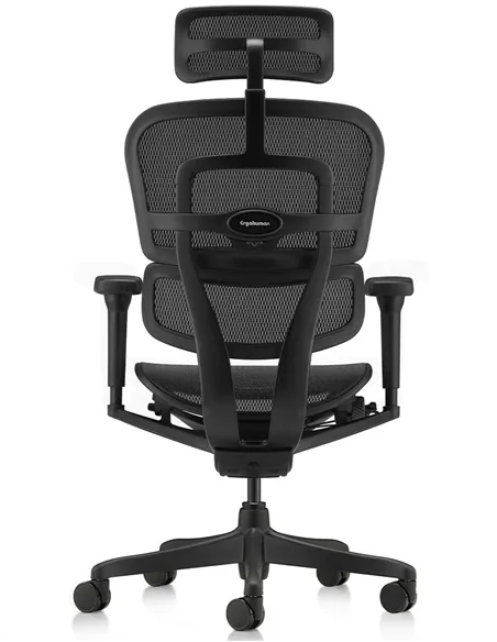 Крісло ERGOHUMAN ULTRA ALL BLACK (EHU-BB-HAM-4D, сітка T-168-B1 BLACK), ергономічне
