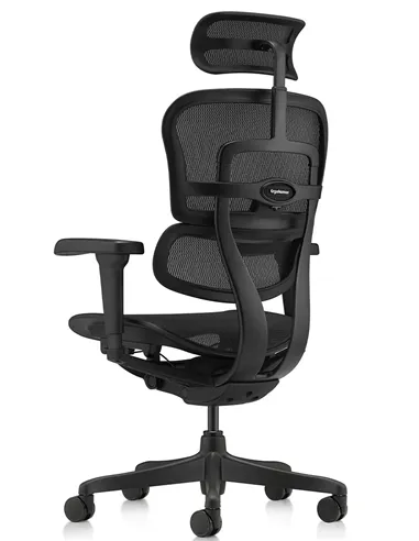 Крісло ERGOHUMAN ULTRA ALL BLACK (EHU-BB-HAM-4D, сітка T-168-B1 BLACK), ергономічне