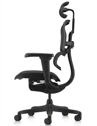 Крісло ERGOHUMAN ULTRA ALL BLACK (EHU-BB-HAM-4D, сітка T-168-B1 BLACK), ергономічне