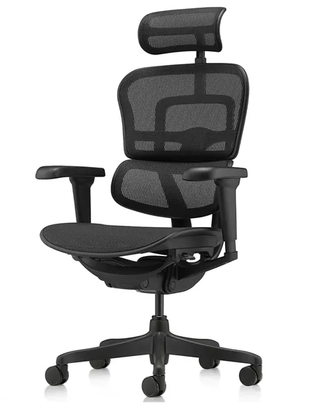 Крісло ERGOHUMAN ULTRA ALL BLACK (EHU-BB-HAM-4D, сітка T-168-B1 BLACK), ергономічне