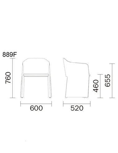 Крісло PEDRALI LAJA 889F