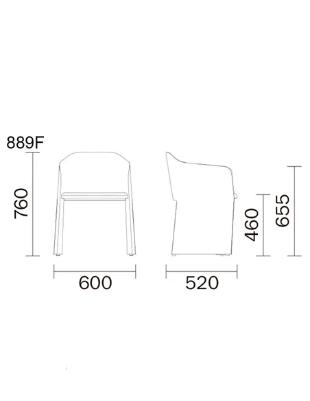 Крісло PEDRALI LAJA 889F