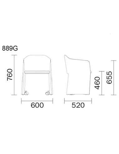 Кресло PEDRALI LAJA 889G