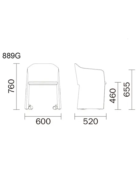 Кресло PEDRALI LAJA 889G