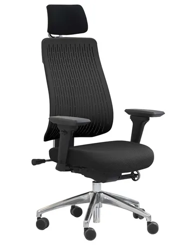 Крісло COMF-PRO TRULY BLACK, ергономічне, з підголівником