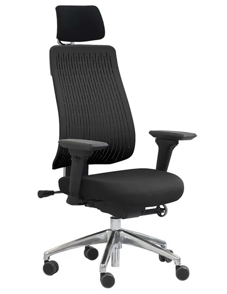 Крісло COMF-PRO TRULY BLACK, ергономічне, з підголівником