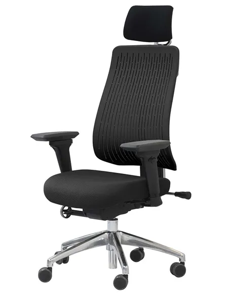 Крісло COMF-PRO TRULY BLACK, ергономічне, з підголівником