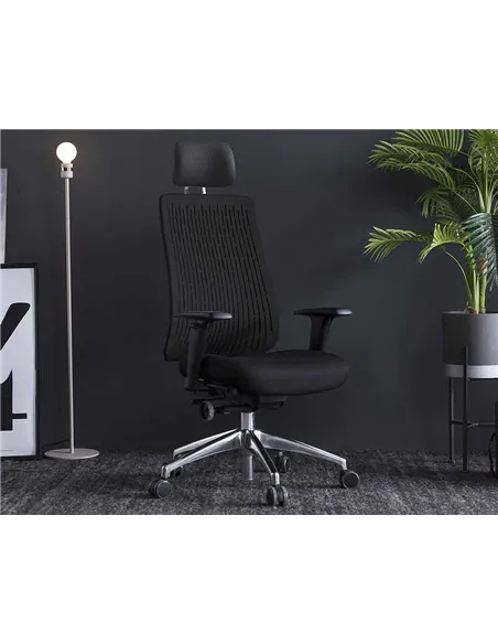Крісло COMF-PRO TRULY BLACK, ергономічне, з підголівником