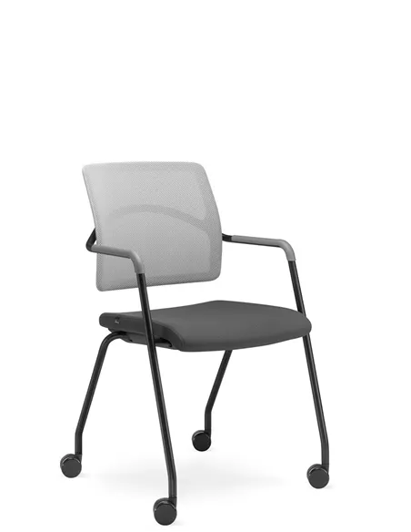 Крісло LD SEATING ARCUS 250-N1, RU60 для відвідувачів, на колесах