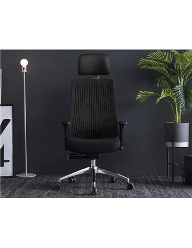 Крісло COMF-PRO TRULY BLACK, ергономічне, з підголівником