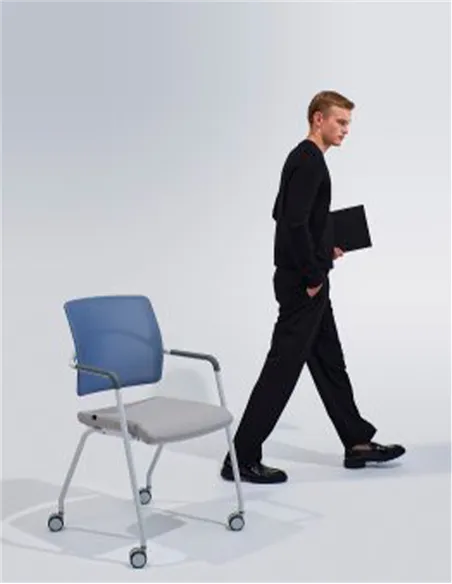 Крісло LD SEATING ARCUS 250-N1, RU60 для відвідувачів, на колесах