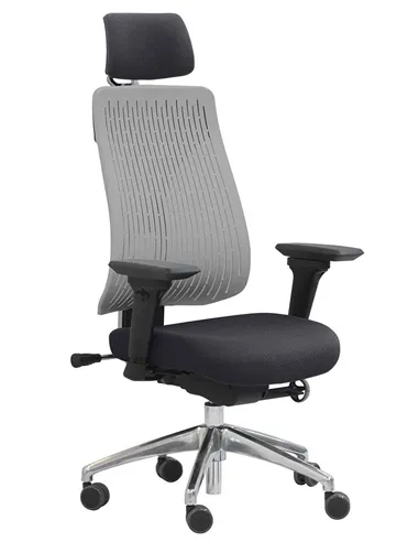Крісло COMF-PRO TRULY GREY, ергономічне, з підголівником
