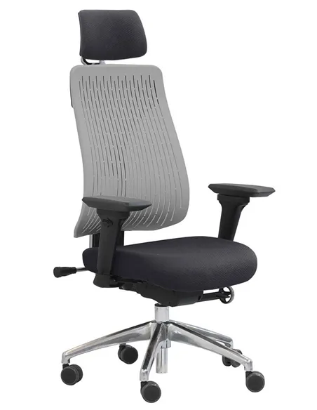 Крісло COMF-PRO TRULY GREY, ергономічне, з підголівником