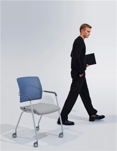Крісло LD SEATING ARCUS 251-N8, RU60 для відвідувачів, на колесах