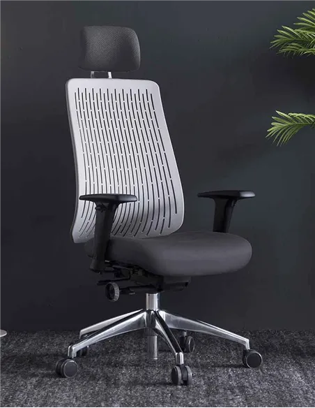 Крісло COMF-PRO TRULY GREY, ергономічне, з підголівником