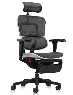 Крісло ERGOHUMAN ULTRA GAMING AURORA WHITE геймерське, з підставкою під ноги