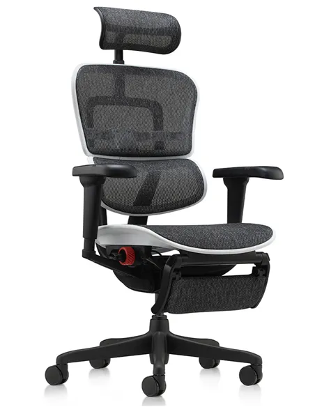 Крісло ERGOHUMAN ULTRA GAMING AURORA WHITE геймерське, з підставкою під ноги