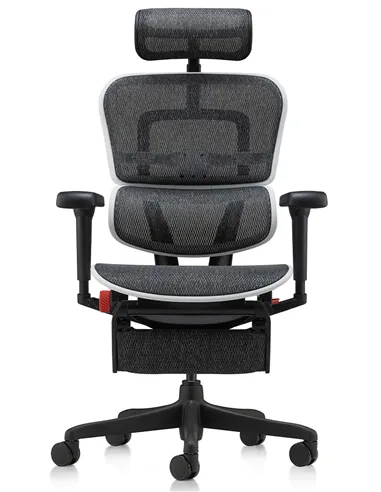 Крісло ERGOHUMAN ULTRA GAMING AURORA WHITE геймерське, з підставкою під ноги