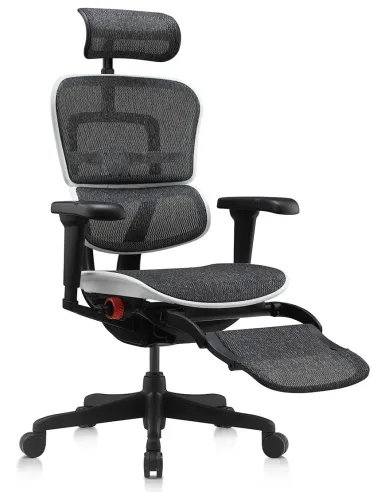 Крісло ERGOHUMAN ULTRA GAMING AURORA WHITE геймерське, з підставкою під ноги