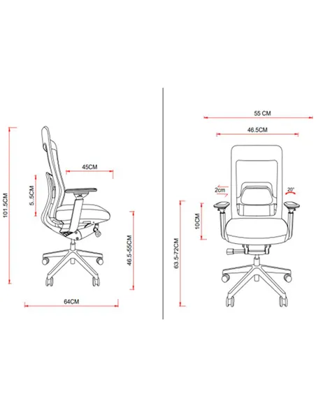 Крісло KRESLALUX GRAPHIS 8016-B BLACK, ергономічне