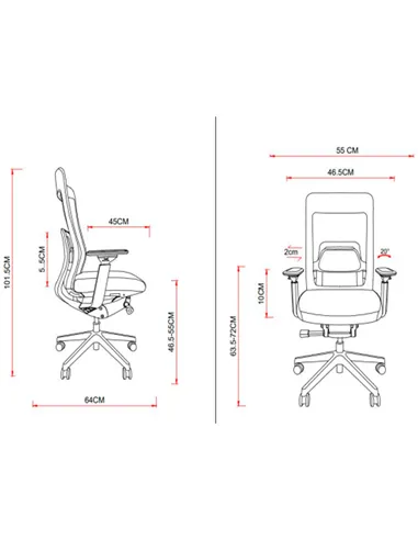 Крісло KRESLALUX GRAPHIS 8016-B DARK GREY, ергономічне