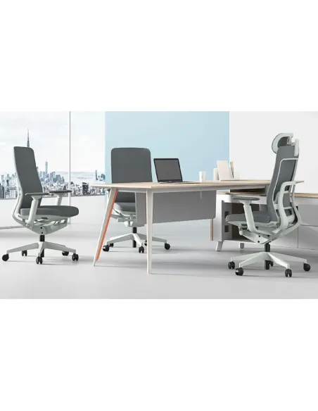 Крісло KRESLALUX GRAPHIS 8016-B LIGHT GREY, ергономічне