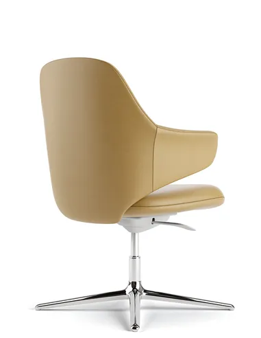 Конференц-крісло KRESLALUX AKIRA-V YELLOW, шкіряне