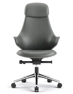 Крісло KRESLALUX AKIRA DARK GREY для керівника, шкіряне 2