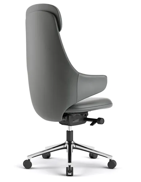 Крісло KRESLALUX AKIRA DARK GREY для керівника, шкіряне