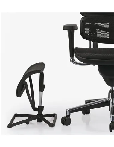 Підставка для ніг COMFORT OTTOMAN BLACK з регулюванням висоти, сітчаста
