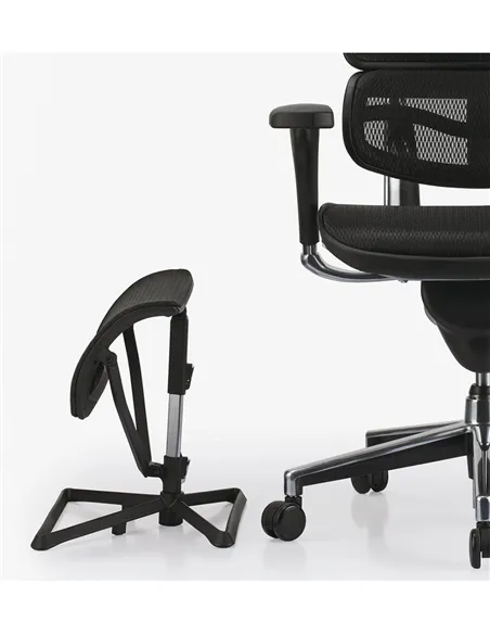 Підставка для ніг COMFORT OTTOMAN BLACK з регулюванням висоти, сітчаста