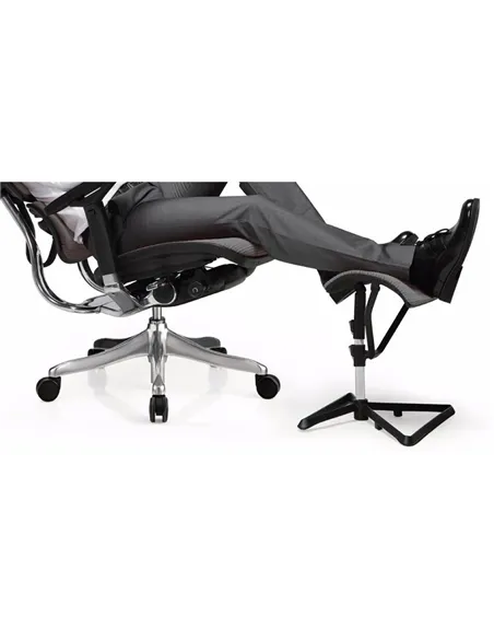 Підставка для ніг COMFORT OTTOMAN BLACK з регулюванням висоти, сітчаста