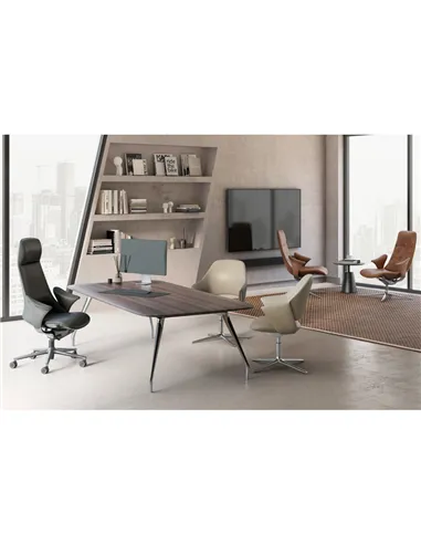 Крісло KRESLALUX PRIME-ON KHAKI для керівника, шкіряне