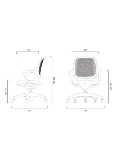 Крісло KRESLALUX NIRO-D01 BLACK, для відвідувача