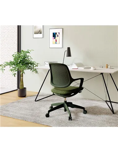 Кресло KRESLALUX NIRO-D34 GREEN, для посетителя